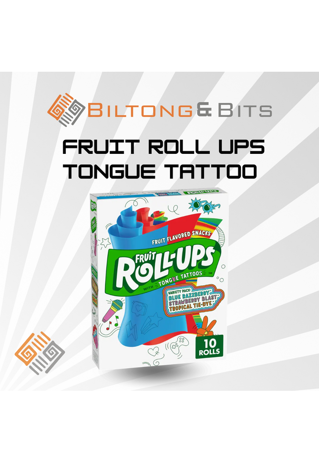FRUIT ROLL UPS TONGUE TATTOO