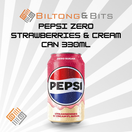 Pepsi Zero Strawberries & Cream Can 330ml