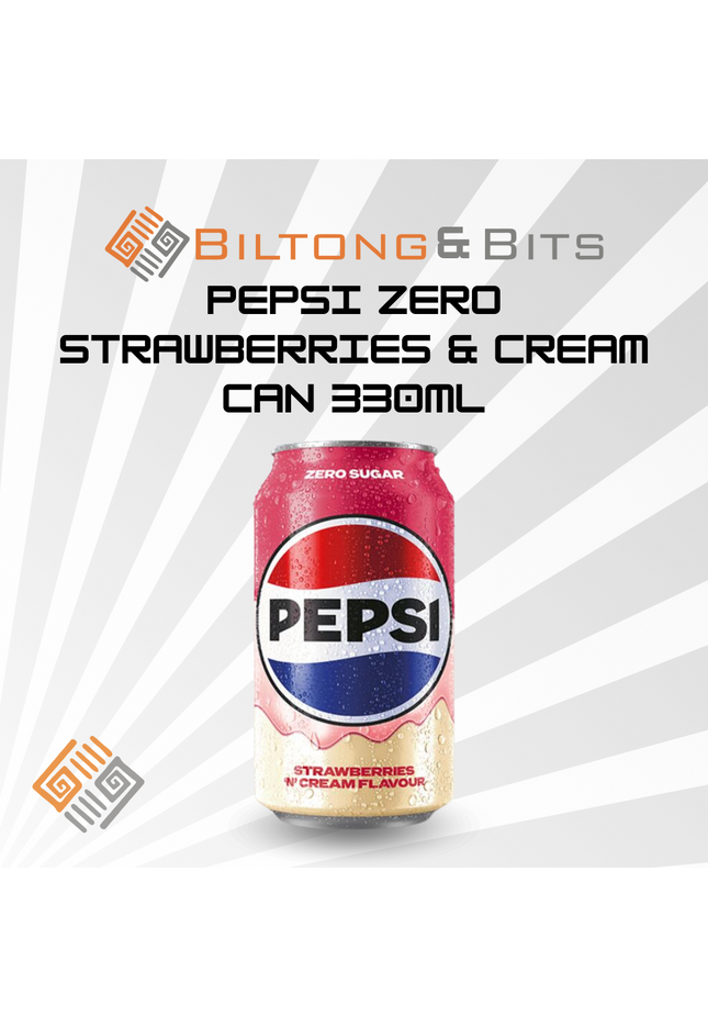 Pepsi Zero Strawberries & Cream Can 330ml